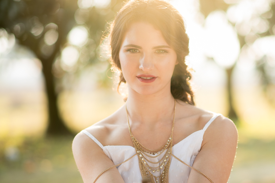 Ethereal garden session bathed in sunset light